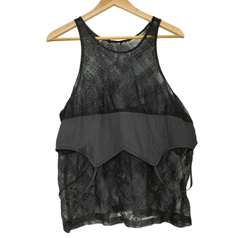 マチュアリー maturely 24SS Lace Satin Layered Tank Top レディース