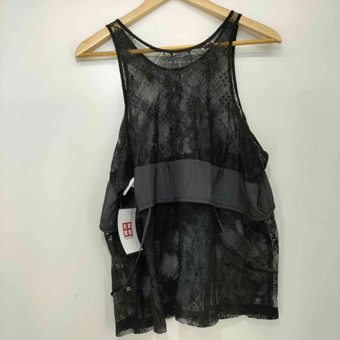 マチュアリー maturely 24SS Lace Satin Layered Tank Top レディース