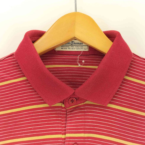 SAINT THOMAS エンブレムボーダーポロシャツ メンズ import:L