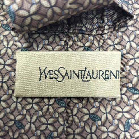 イヴサンローラン Yves Saint Laurent イタリア製 総柄 ネクタイ メンズ