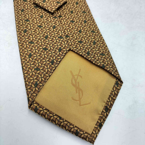イヴサンローラン Yves Saint Laurent イタリア製 総柄 ネクタイ メンズ