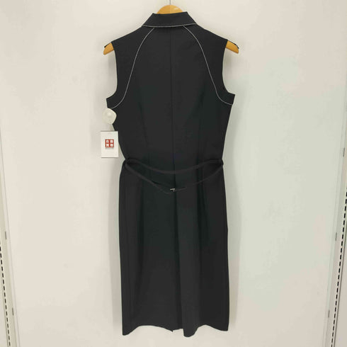 MNG パイピング ベルテッドノースリーブワンピース レディース import:M