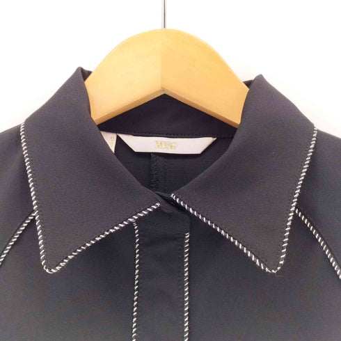 MNG パイピング ベルテッドノースリーブワンピース レディース import:M