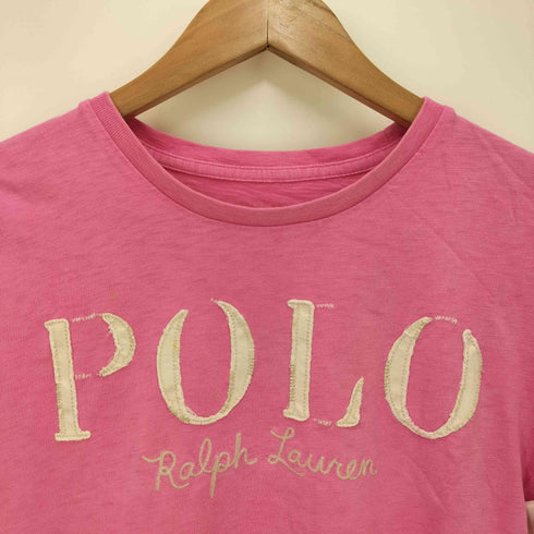 ポロラルフローレン POLO RALPH LAUREN ロゴ ワッペン 刺繍 S/S クルーネック Tシャツ Y2K レディース