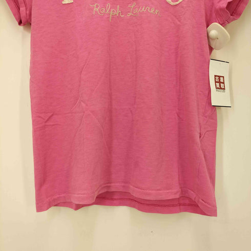 ポロラルフローレン POLO RALPH LAUREN ロゴ ワッペン 刺繍 S/S クルーネック Tシャツ Y2K レディース