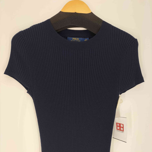 ポロラルフローレン POLO RALPH LAUREN ポニー無 リブ編み ノースリーブ ニット ワンピース レディース import:M