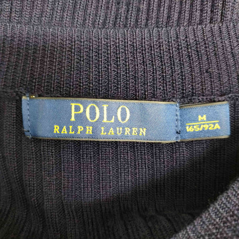 ポロラルフローレン POLO RALPH LAUREN ポニー無 リブ編み ノースリーブ ニット ワンピース レディース import:M