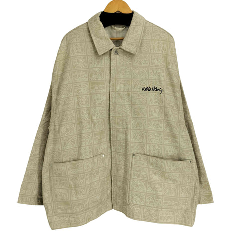 エイチアンドエム H&M 総柄カバーオールジャケット メンズ import:XL