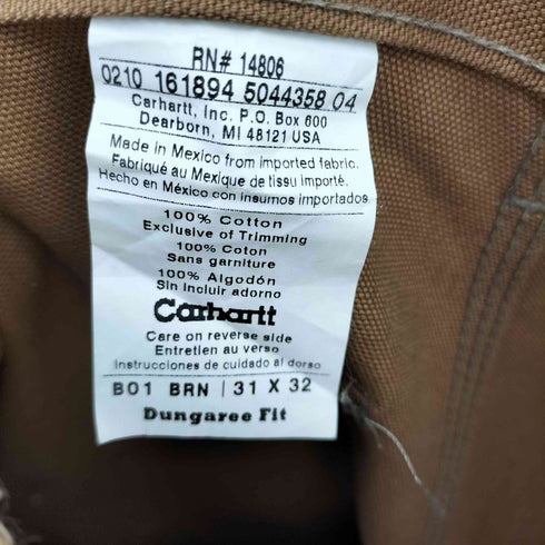 カーハート Carhartt FIRM DUCK DOUBLE FRONT UTILITY WORK PANT ダブルニーワークパンツ メンズ 31/32