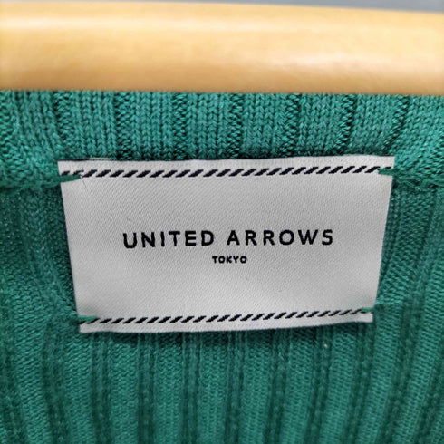 ユナイテッドアローズ UNITED ARROWS リブ ボートネック スリットスリーブ ニット レディース