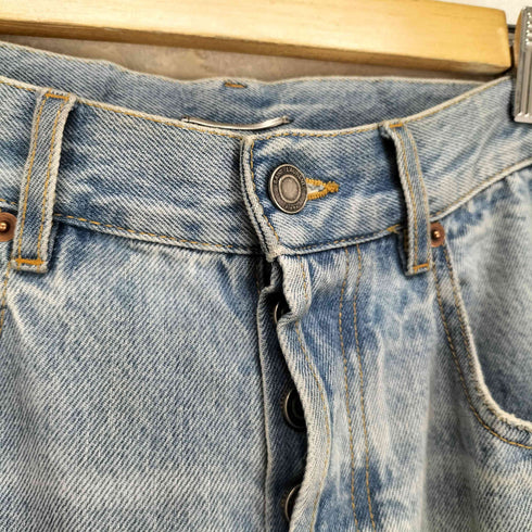 サンローランパリ SAINT LAURENT PARIS Mid Straight Baggy Jeans ミッドストレート バギージーンズ アイスウォッシュ デニムパンツ メンズ M