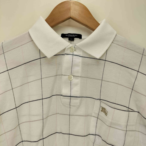 バーバリーロンドン BURBERRY LONDON ホース刺繍 L/S チェックポロシャツ メンズ import:M