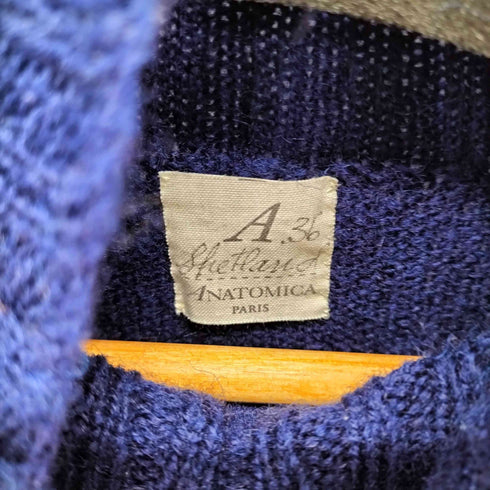 アナトミカ ANATOMICA Shetland Turtle Neck Sweater シェットランド ニット メンズ UK:36