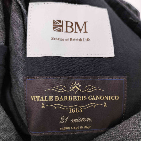BRITISH MADE × VITALE BARBERIS CANONICO 2タック ウール スラックス メンズ JPN:L