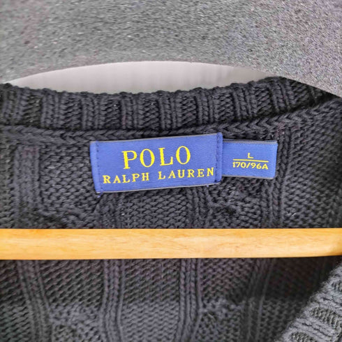 ポロラルフローレン POLO RALPH LAUREN ポニー刺繍 Vネック ニット レディース import:L