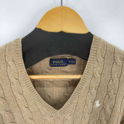 ポロラルフローレン POLO RALPH LAUREN ポニー刺繍 Vネック ニット レディース import:M