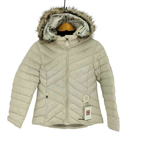 エディーバウアー Eddie Bauer フーデッドファー ダウンジャケット レディース PS