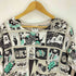 スカラー ScoLar 総柄 クルーネック L/S Tシャツ レディース JPN:M
