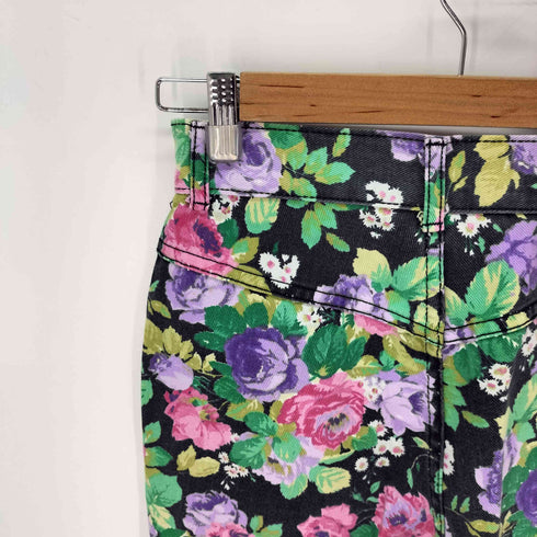 CONTEMPO USA製 花 フラワー デニム ハーフパンツ ショーツ レディース 5