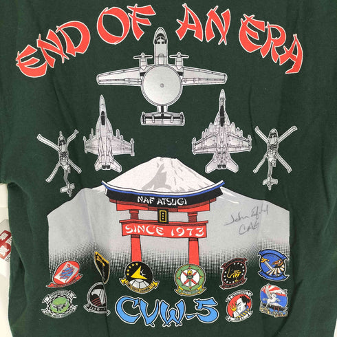 ヘインズ Hanes Carrier Air Wing Five 米海軍厚木基地 米海軍第5空母航空団オリジナル S/S Tクルーネック Tシャツ メンズ import:S