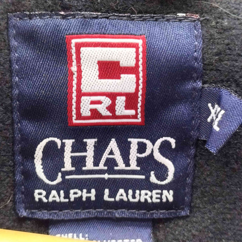 チャップスラルフローレン CHAPS RALPH LAUREN 90S ポリ ナイロン ピーチスキン ロゴ 裏地フリース 中綿 ジャケット ブルゾン メンズ JPN:XL