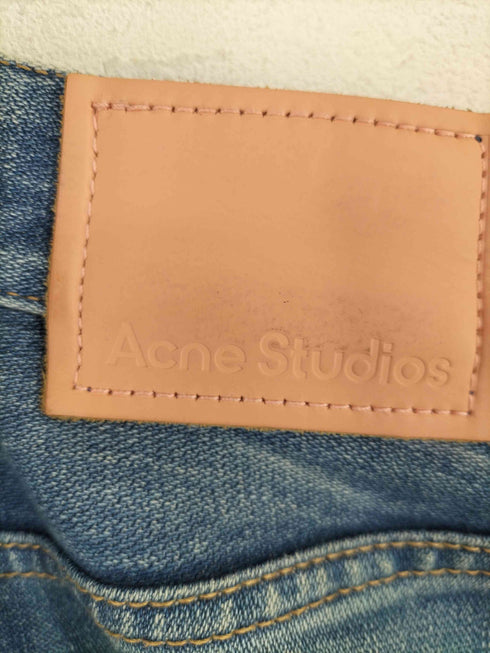 アクネストゥディオズ ACNE STUDIOS ワイドレッグ ピンタック バギーデニムパンツ レディース 24