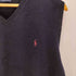 ポロバイラルフローレン Polo by RALPH LAUREN 90s~00s ポニー刺繍 ウール Vネック ニットベスト メンズ import:M