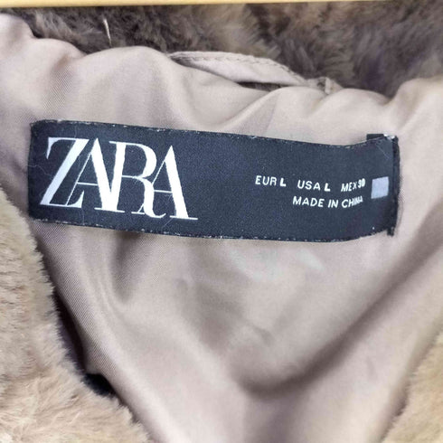ザラ ZARA フェイクファージャケット レディース import:L