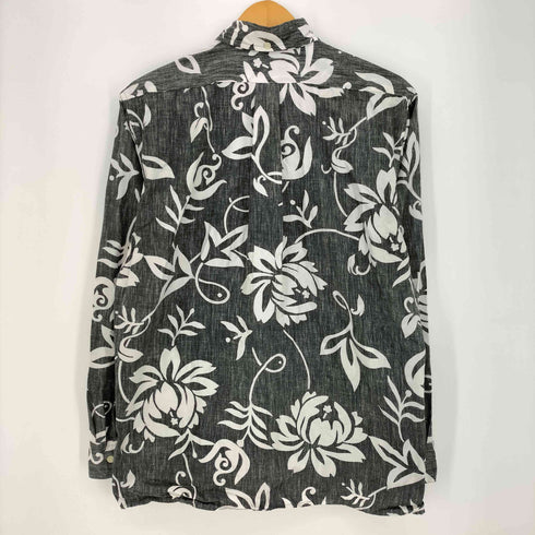 レインスプーナー Reyn Spooner 90s フラワープリント シングルポケット L/S ボタンダウンシャツ メンズ import:S