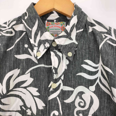 レインスプーナー Reyn Spooner 90s フラワープリント シングルポケット L/S ボタンダウンシャツ メンズ import:S