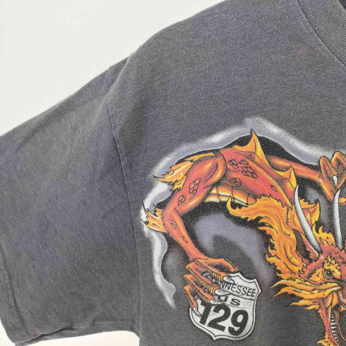 ハーレーダビッドソン HARLEY-DAVIDSON ドラゴンプリントクルーネックS/S Tシャツ コピーライト2010 メンズ JPN:L