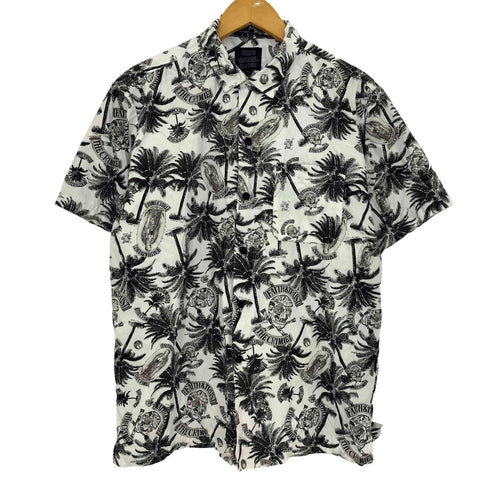 クライミー THE CRIMIE ヤシの木 ロゴ プリント コットン S/S アロハシャツ メンズ JPN:L
