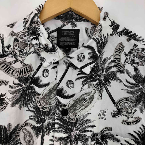 クライミー THE CRIMIE ヤシの木 ロゴ プリント コットン S/S アロハシャツ メンズ JPN:L