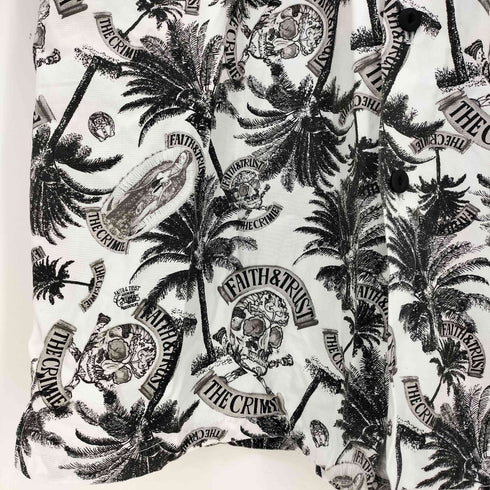 クライミー THE CRIMIE ヤシの木 ロゴ プリント コットン S/S アロハシャツ メンズ JPN:L
