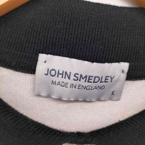 ジョンスメドレー JOHN SMEDLEY 英国製 襟付き バイカラー クレリック コットン ニット レディース import:S