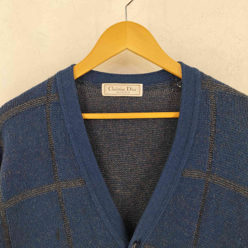 クリスチャンディオール Christian Dior MONSIEUR ウール100 チェックカーディガン メンズ import:M