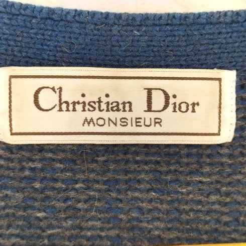 クリスチャンディオール Christian Dior MONSIEUR ウール100 チェックカーディガン メンズ import:M