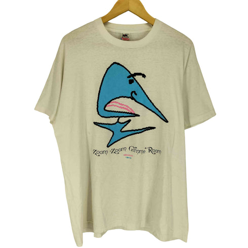 フルーツオブザルーム FRUIT OF THE LOOM 90S USA製 シングルステッチ フロントプリント クルーネック 半袖Tシャツ カットソー メンズ XL