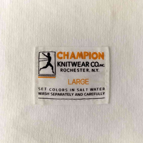 チャンピオン Champion 復刻デカランタグ TRUE TO ARCHIVES フットボールTシャツ メンズ JPN:L