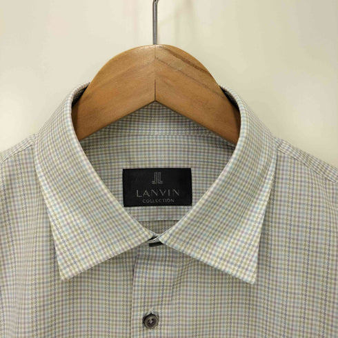 ランバンコレクション LANVIN COLLECTION 配色マルチチェックボタンシャツ メンズ JPN:L