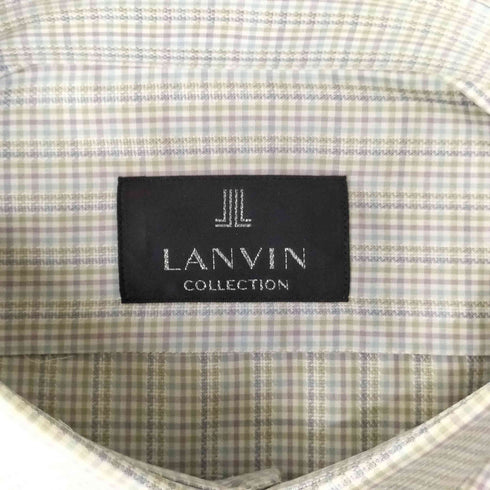 ランバンコレクション LANVIN COLLECTION 配色マルチチェックボタンシャツ メンズ JPN:L