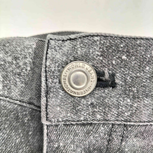 INTERNATIONAL WORLD JEANS グラフィックプリント マルチベルト デニムパンツ Y2K メンズ