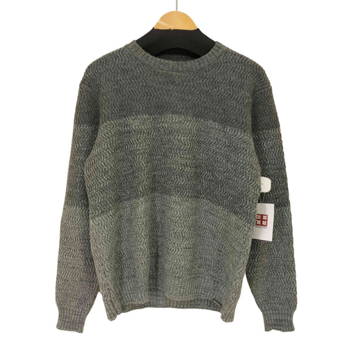 エディーバウアー Eddie Bauer グレーグラデーション配色ニット セーター メンズ JPN:M