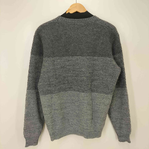 エディーバウアー Eddie Bauer グレーグラデーション配色ニット セーター メンズ JPN:M