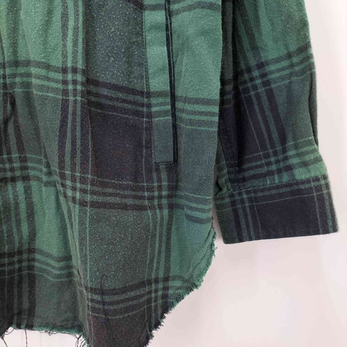 ディーゼル DIESEL 加工チェック柄カットオフオーバーサイズネルシャツ メンズ JPN:M