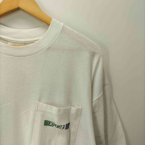 90s USA製 copyright1992 企業T ポケT 袖裾シングル バックプリント 染み込みプリント Tシャツ 半袖 カットソー メンズ import:XL