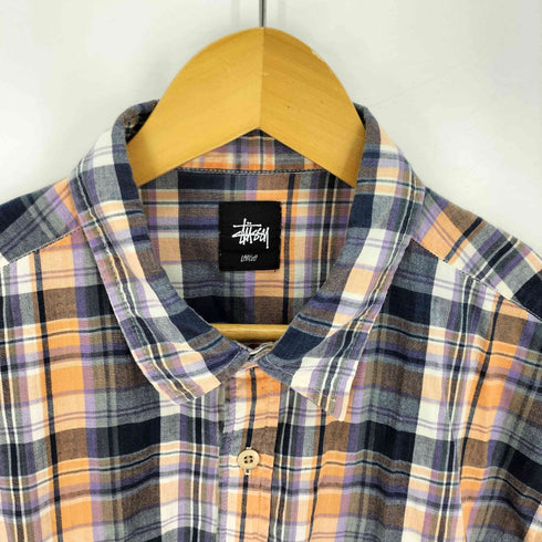 ステューシー Stussy マドラスチェック 半袖 シャツ メンズ import:L