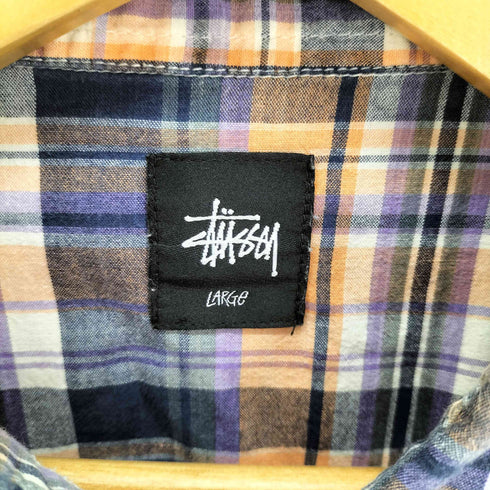 ステューシー Stussy マドラスチェック 半袖 シャツ メンズ import:L