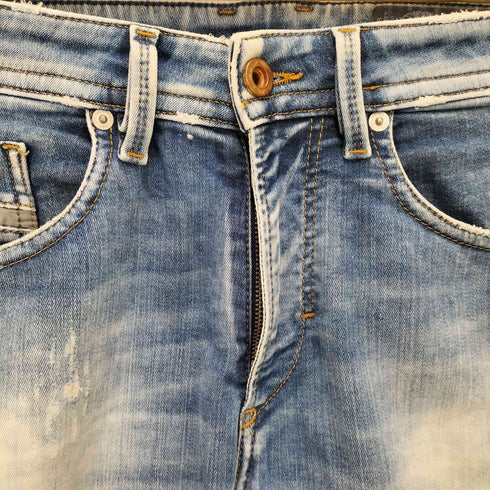 ディーゼル DIESEL THOMMER-T デニムストレッチスキニーパンツ レディース US:26-27