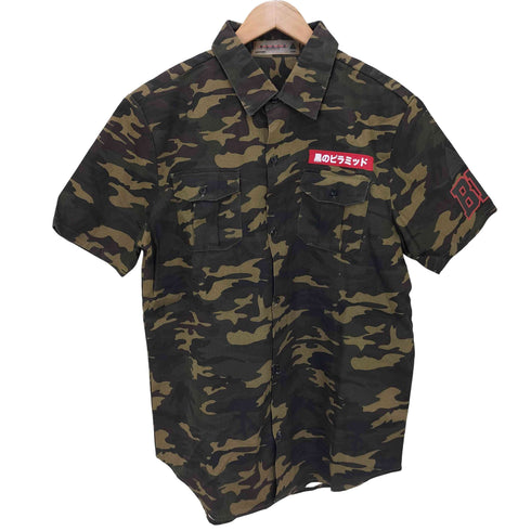 Black Pyramid プリントデザイン 迷彩 S/S シャツ メンズ import:L